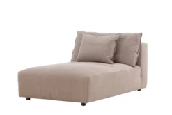 Designer Lounge Sessel Lanzia – Braun mit Leinenoptik
