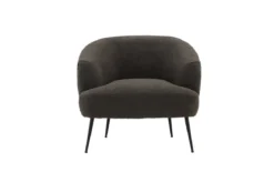 Designer Lounge Sessel Maleno – Bouclé-Relaxsessel in Anthrazit