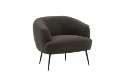 Designer Lounge Sessel Maleno – Bouclé-Relaxsessel in Anthrazit