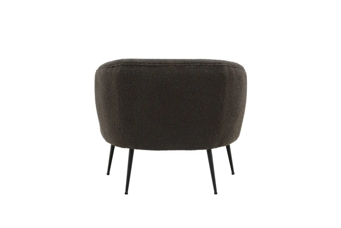Designer Lounge Sessel Maleno – Bouclé-Relaxsessel in Anthrazit