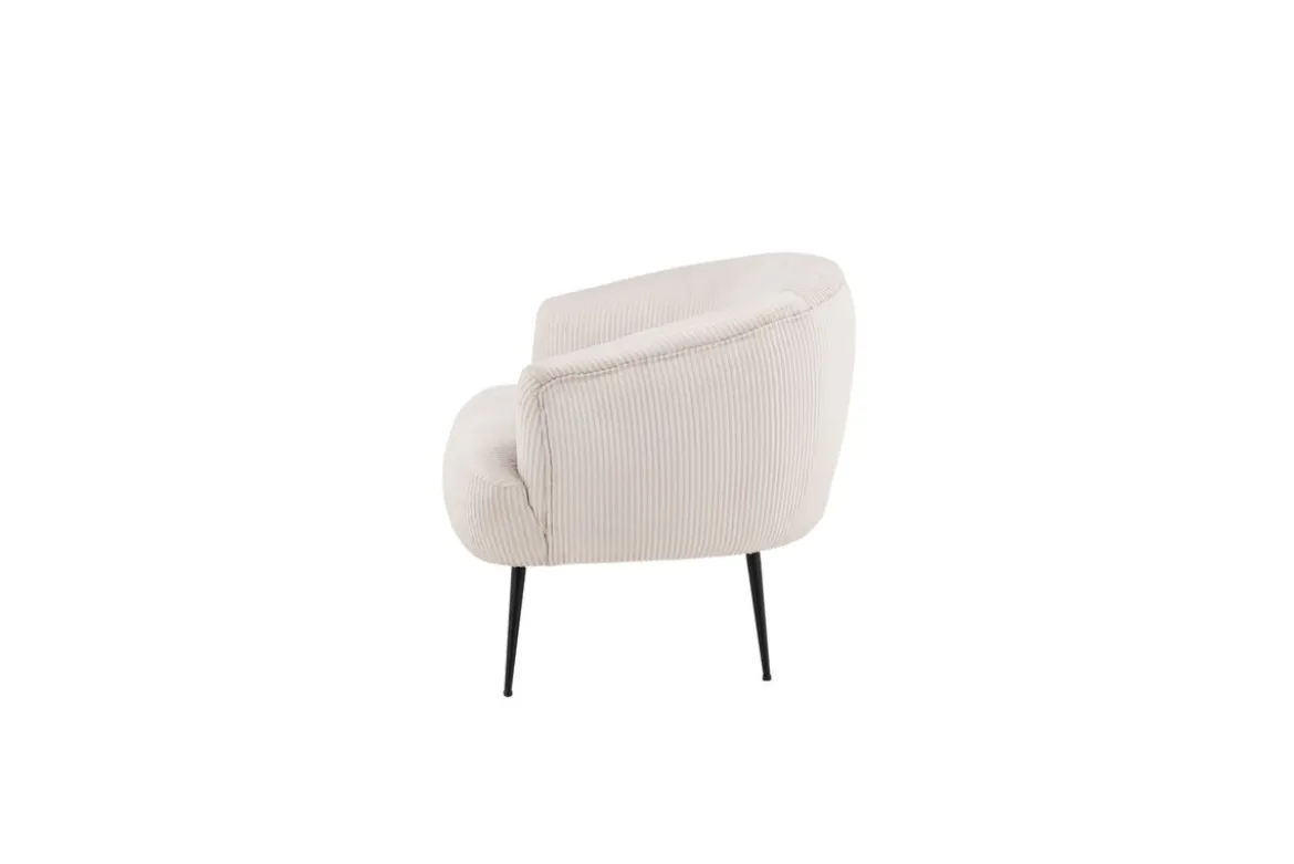 Designer Lounge Sessel Rivano – Cord-Loungechair in Beige