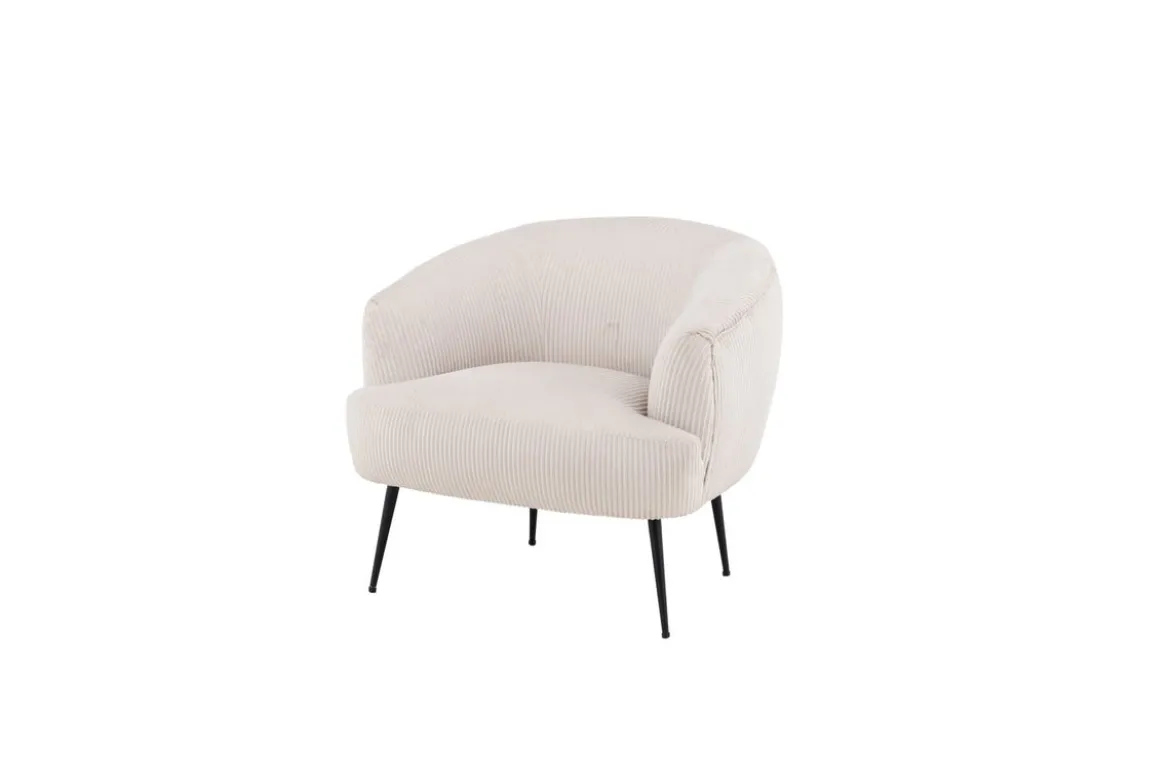 Designer Lounge Sessel Rivano – Cord-Loungechair in Beige