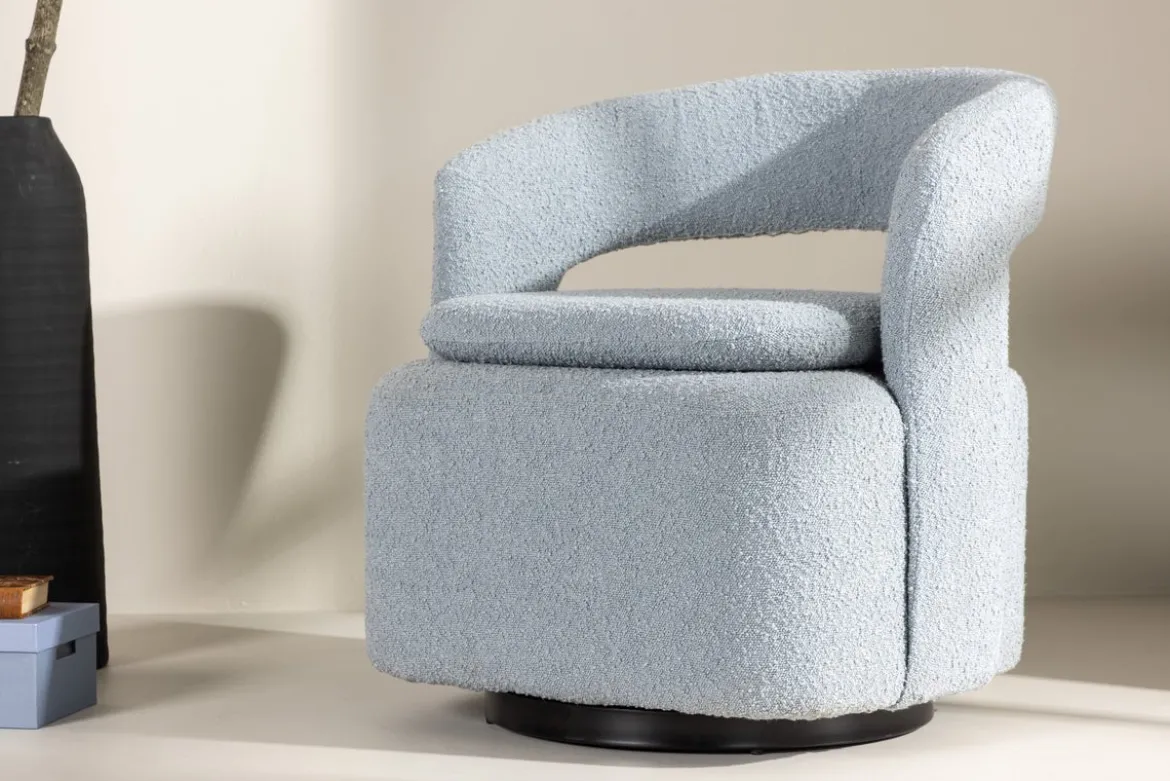 Designer Lounge Sessel Velina – moderner Bouclé-Sessel in vier Farben