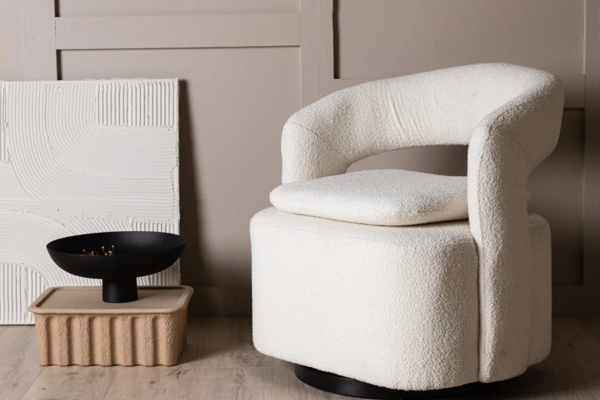 Designer Lounge Sessel Velina – moderner Bouclé-Sessel in vier Farben