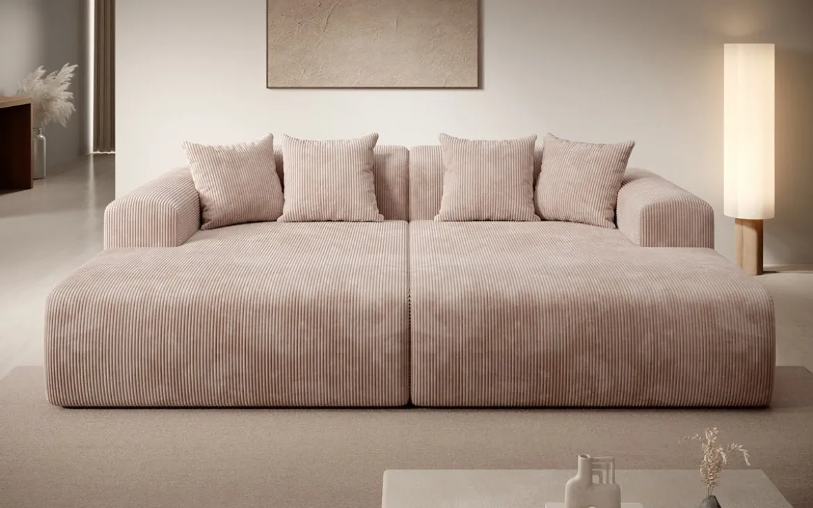 Designer Lounge-Sofa Shelly in Cord