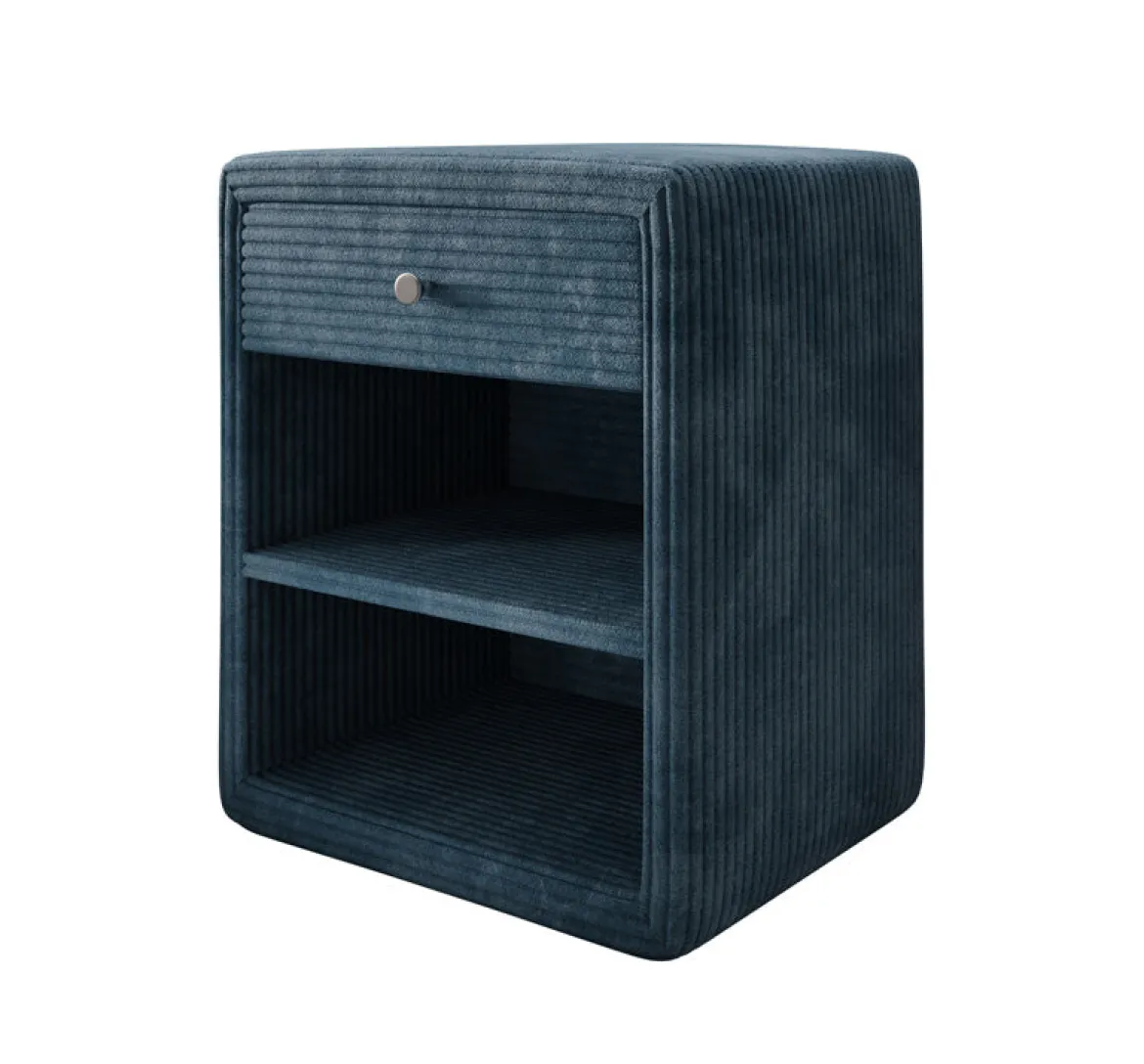 Designer Nachttisch Amy in Cord