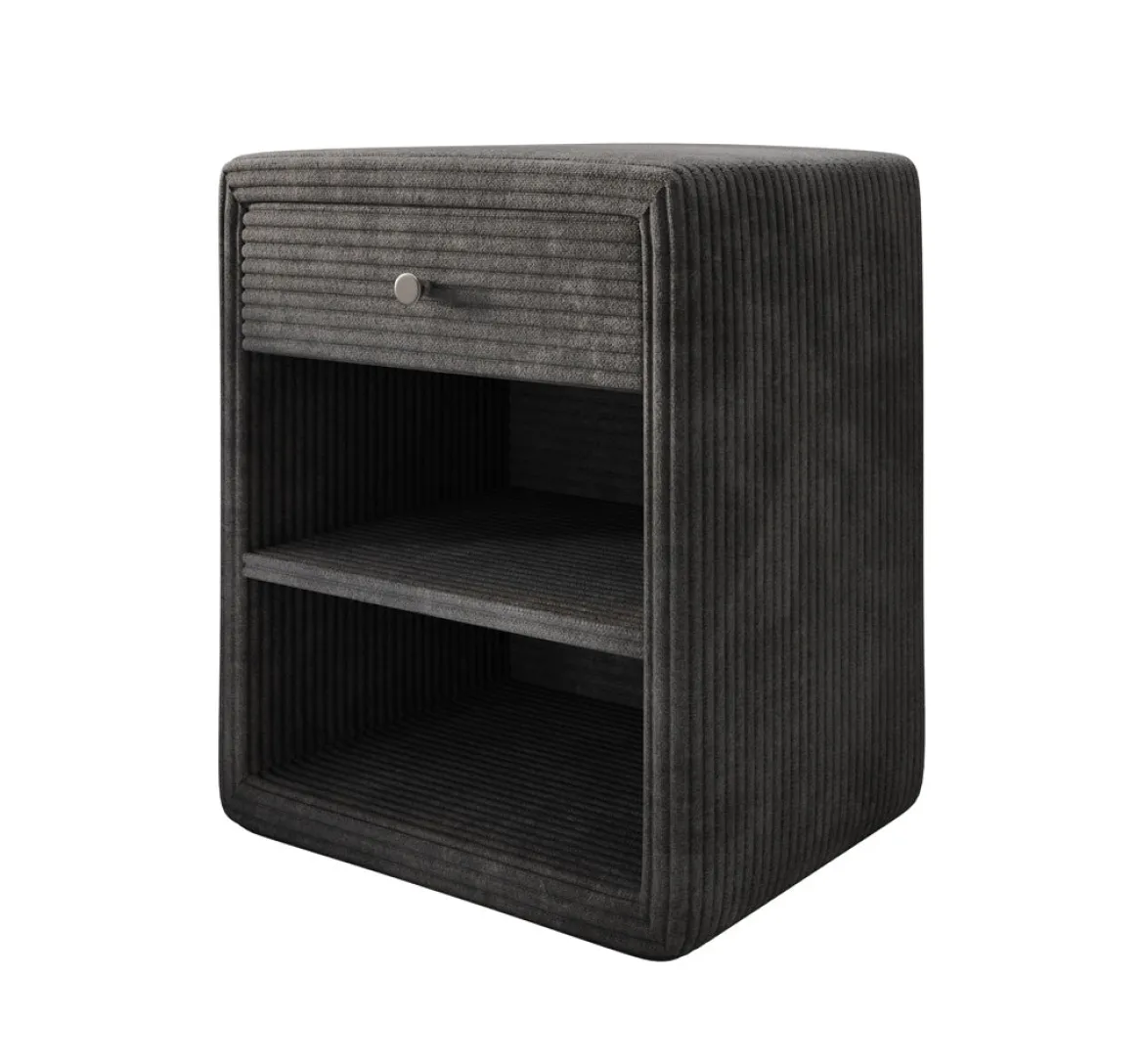 Designer Nachttisch Amy in Cord