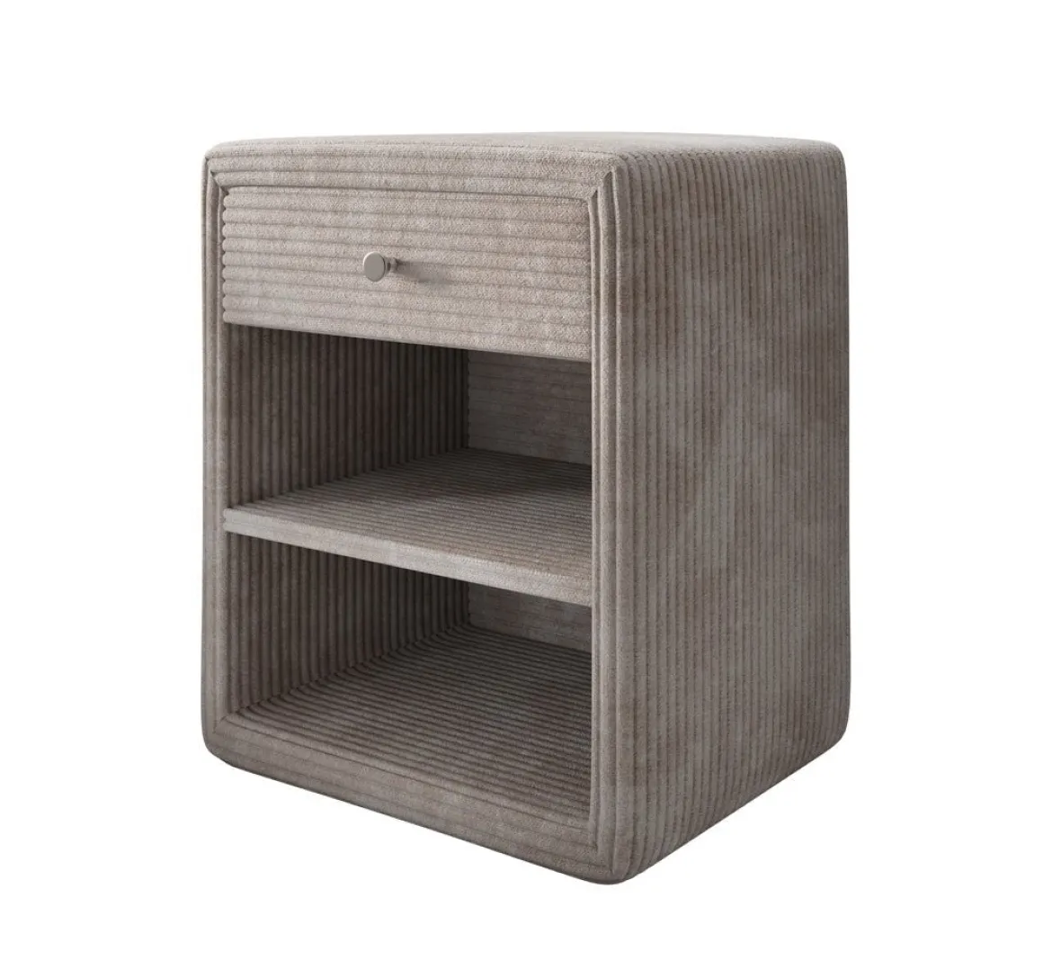 Designer Nachttisch Amy in Cord
