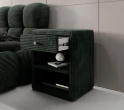 Designer Nachttisch Amy in Cord