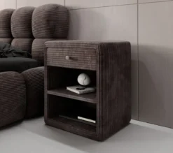 Designer Nachttisch Amy in Cord