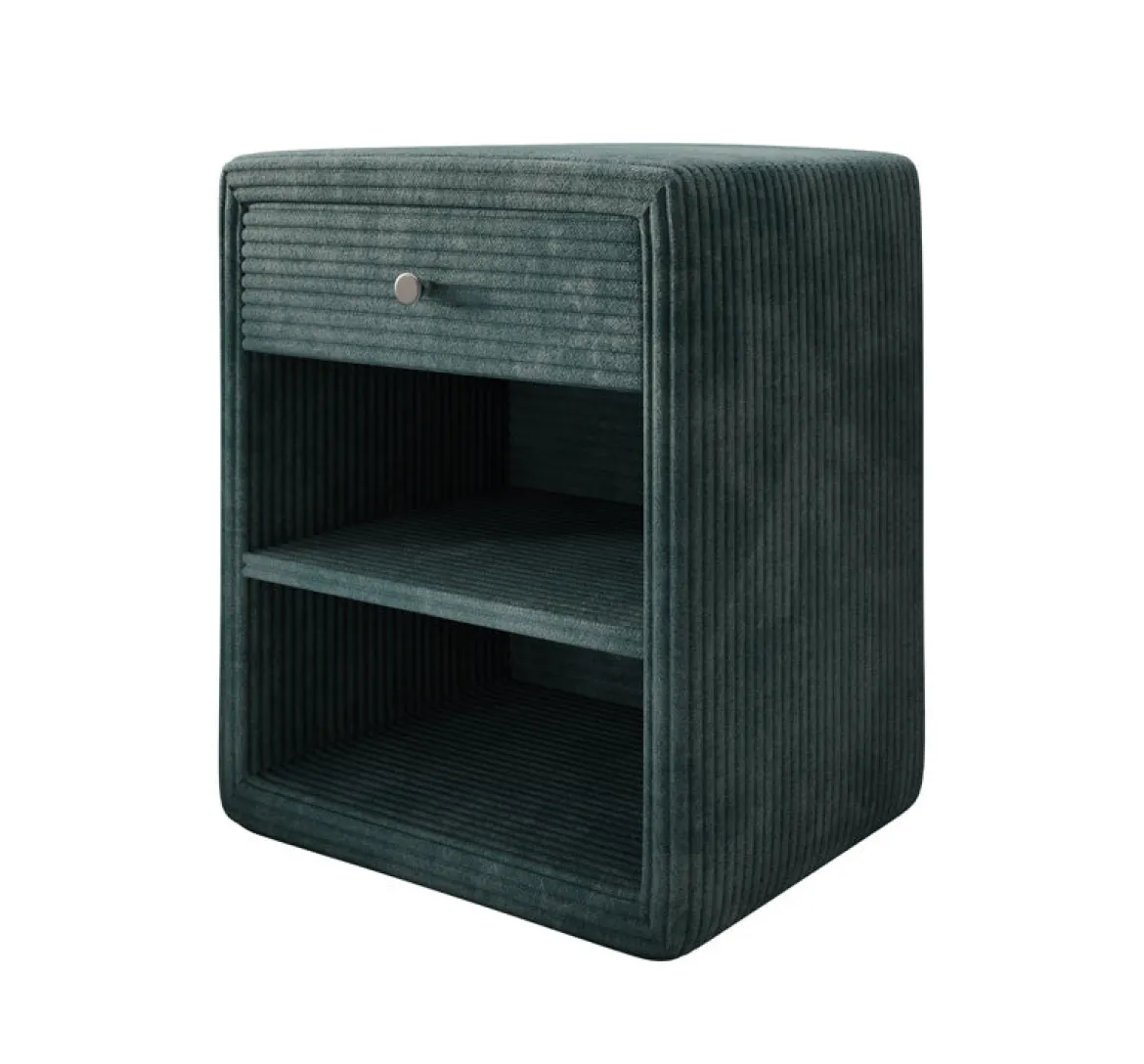 Designer Nachttisch Amy in Cord