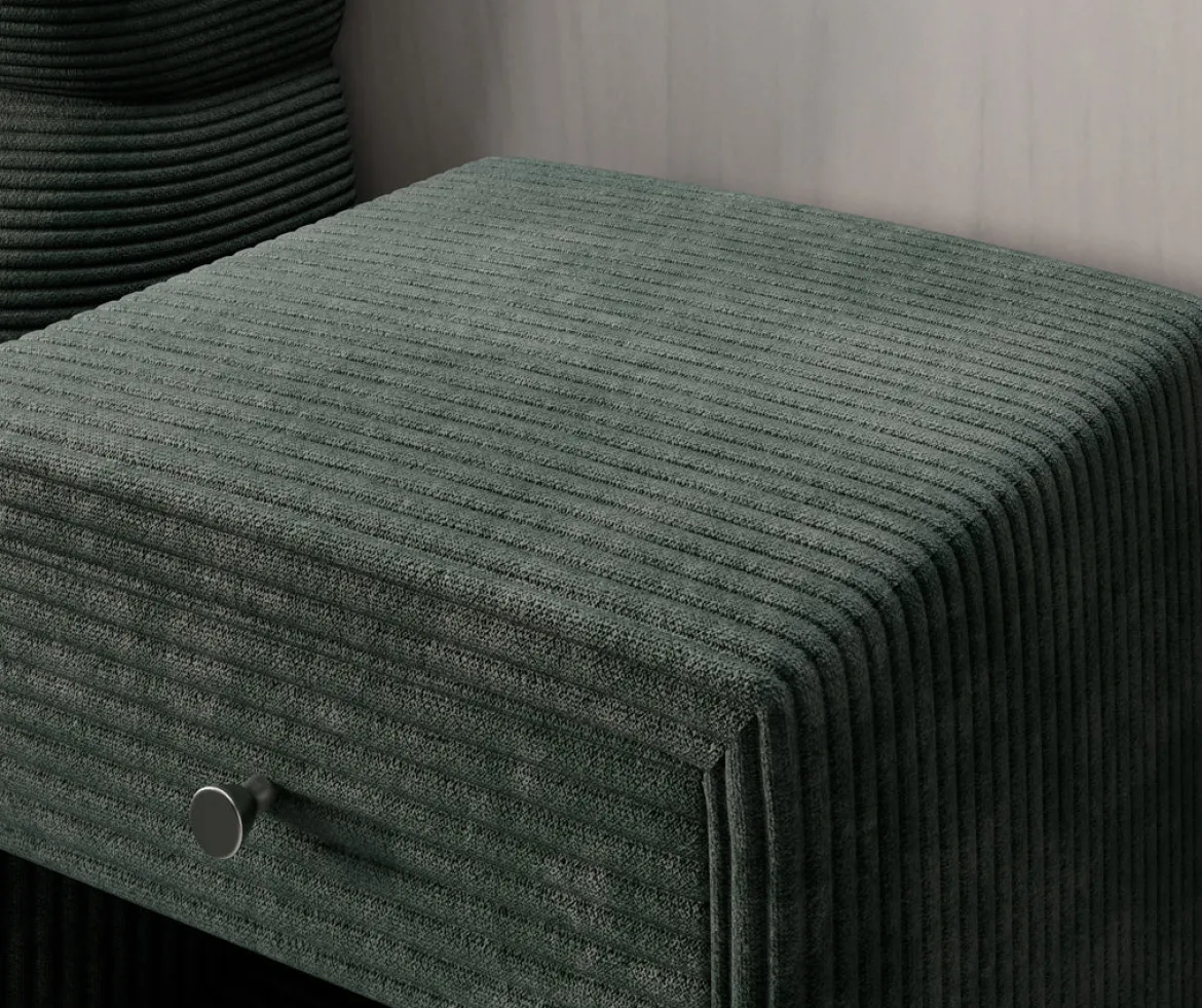 Designer Nachttisch Amy in Cord