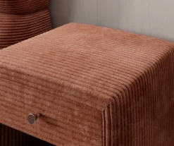 Designer Nachttisch Amy in Cord