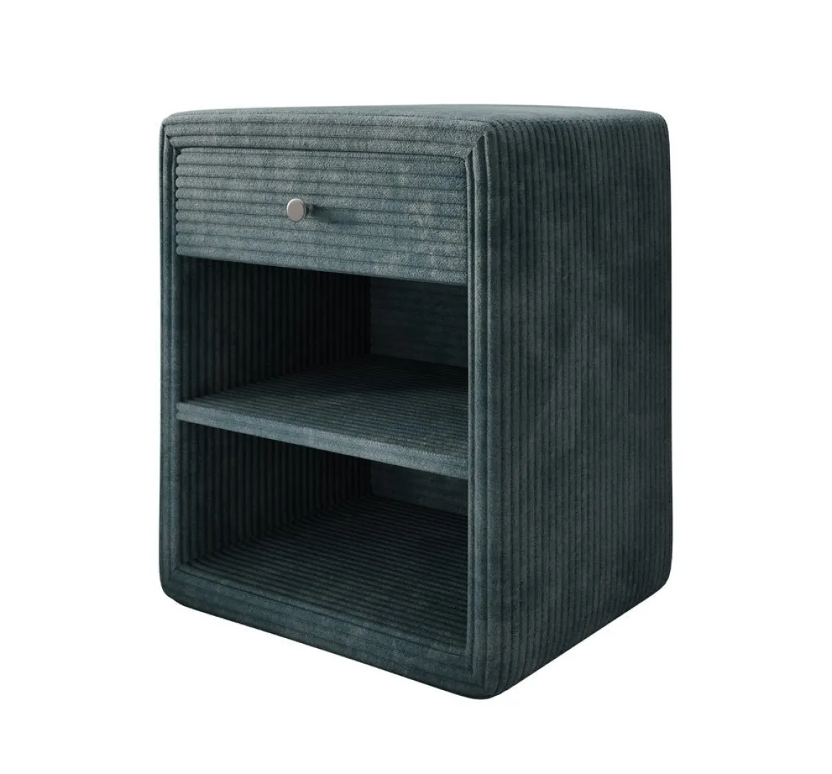 Designer Nachttisch Amy in Cord