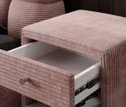 Designer Nachttisch Amy in Cord