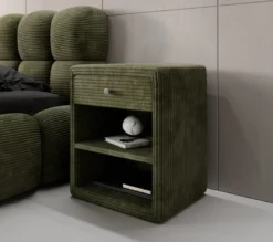 Designer Nachttisch Amy in Cord
