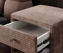 Designer Nachttisch Amy in Cord