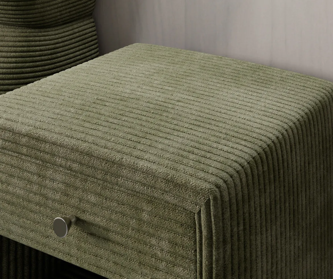 Designer Nachttisch Amy in Cord