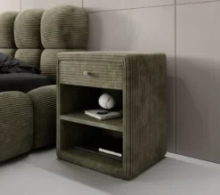 Designer Nachttisch Amy in Cord