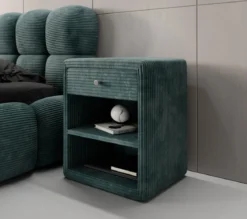Designer Nachttisch Amy in Cord