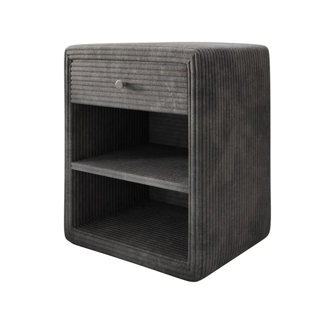 Designer Nachttisch Amy in Cord
