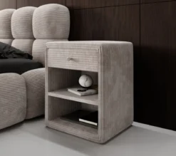 Designer Nachttisch Amy in Cord