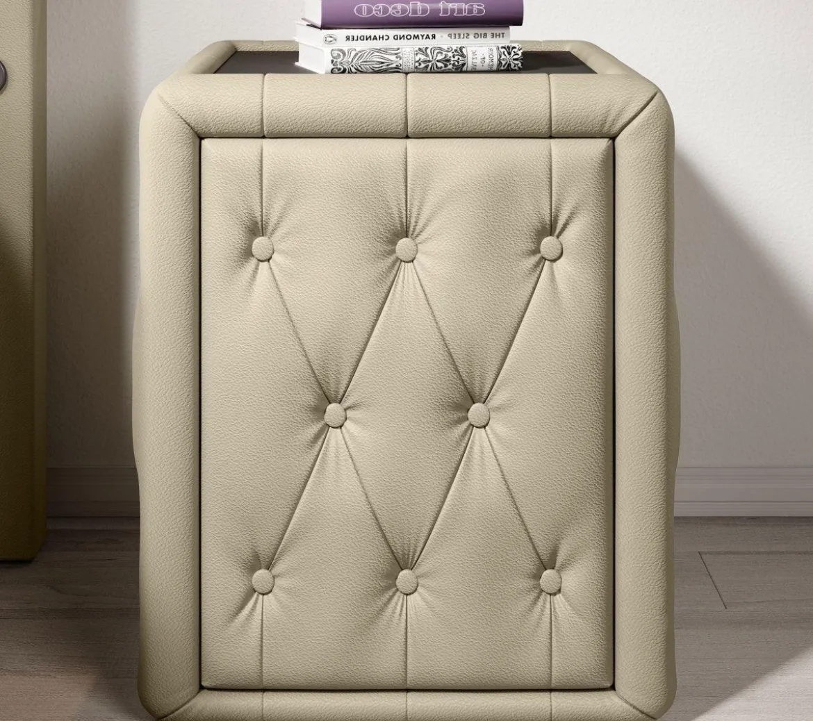 Designer Nachttisch Evora (Kunstleder)
