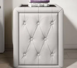 Designer Nachttisch Evora (Kunstleder)