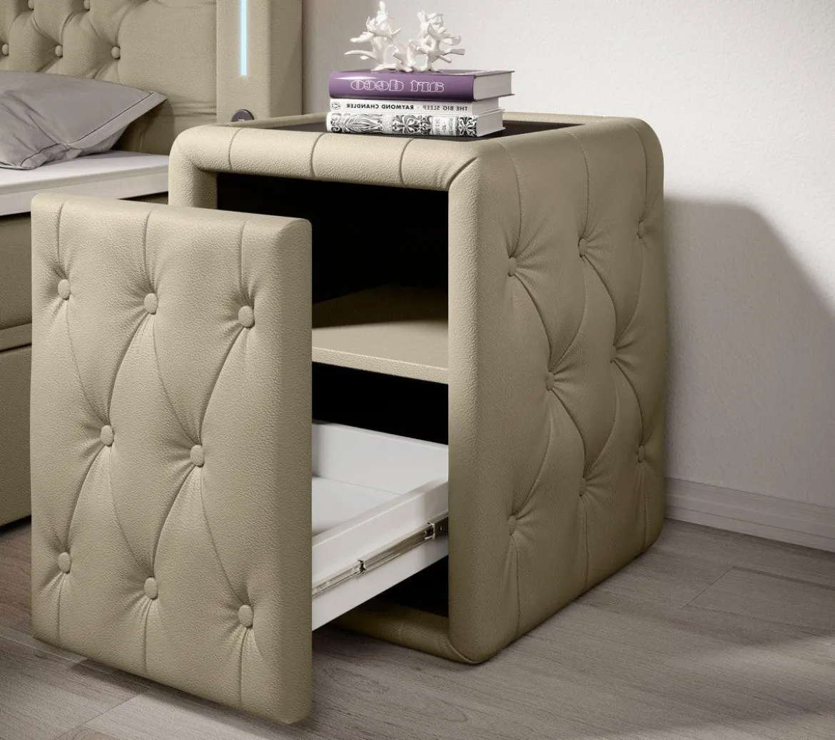 Designer Nachttisch Evora (Kunstleder)
