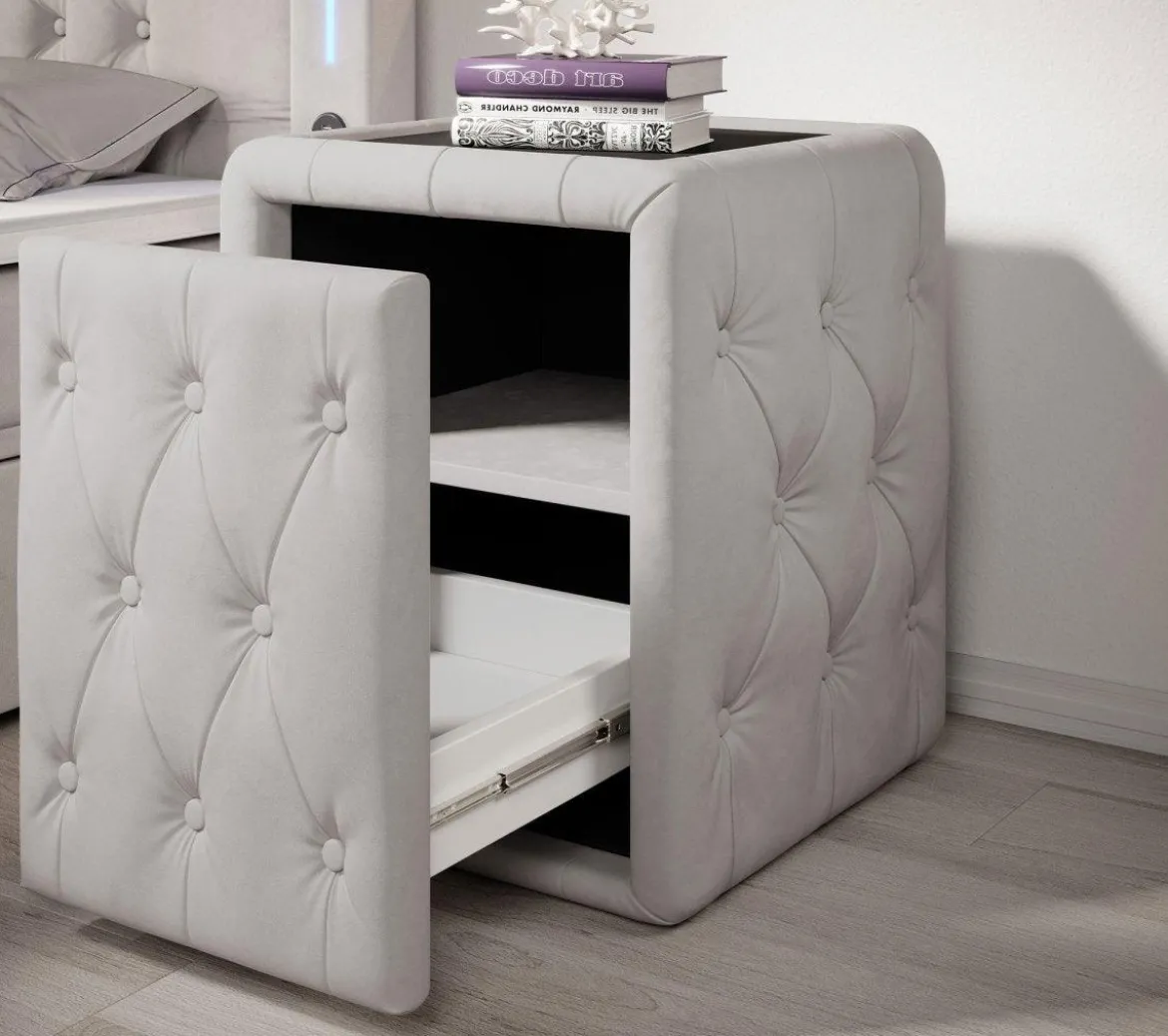 Designer Nachttisch Josy in Samt