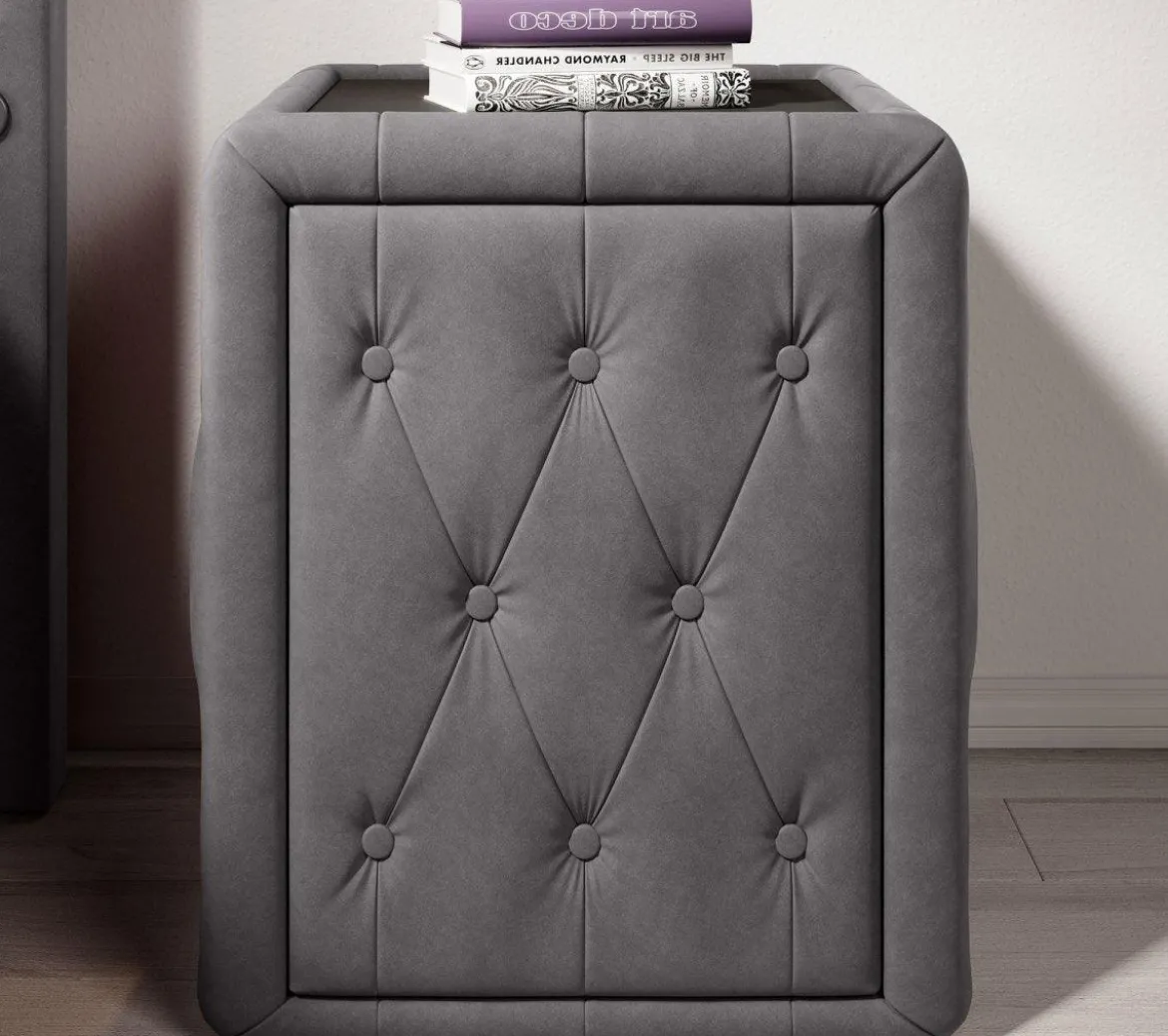 Designer Nachttisch Josy in Samt