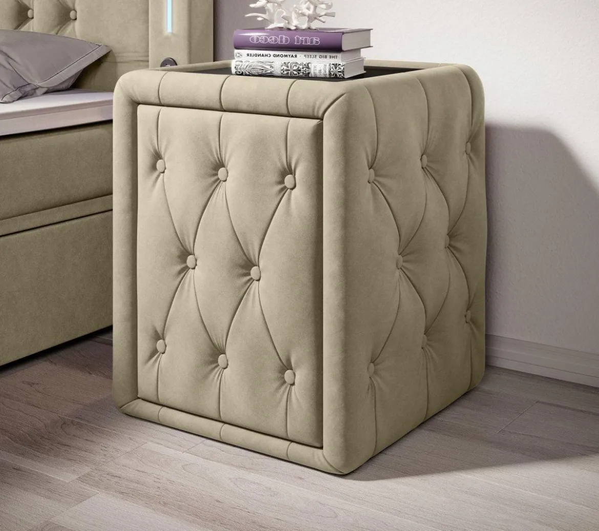 Designer Nachttisch Josy in Samt