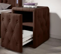 Designer Nachttisch Josy in Samt