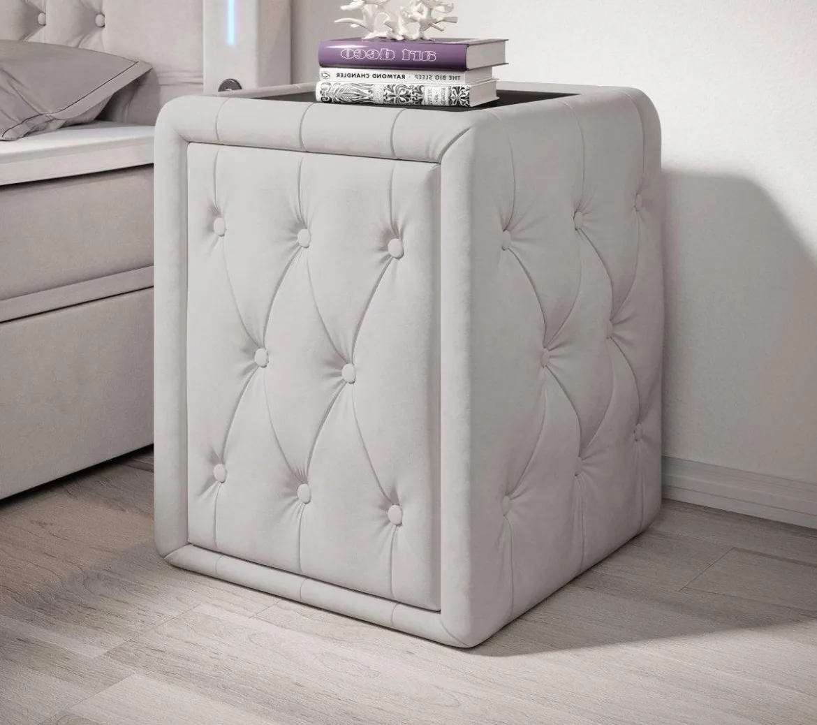 Designer Nachttisch Josy in Samt