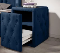 Designer Nachttisch Josy in Samt