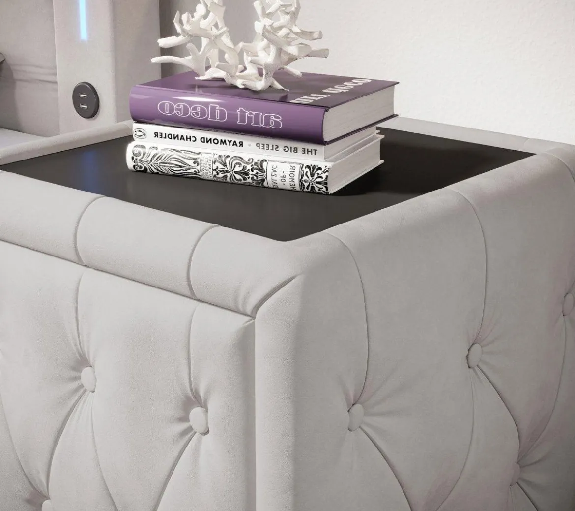 Designer Nachttisch Josy in Samt