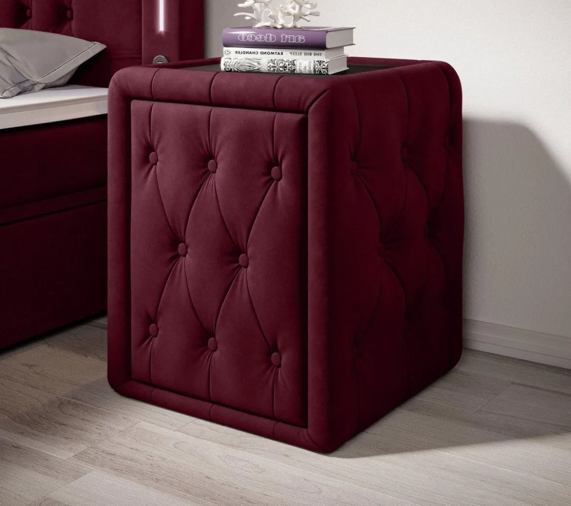 Designer Nachttisch Josy in Samt