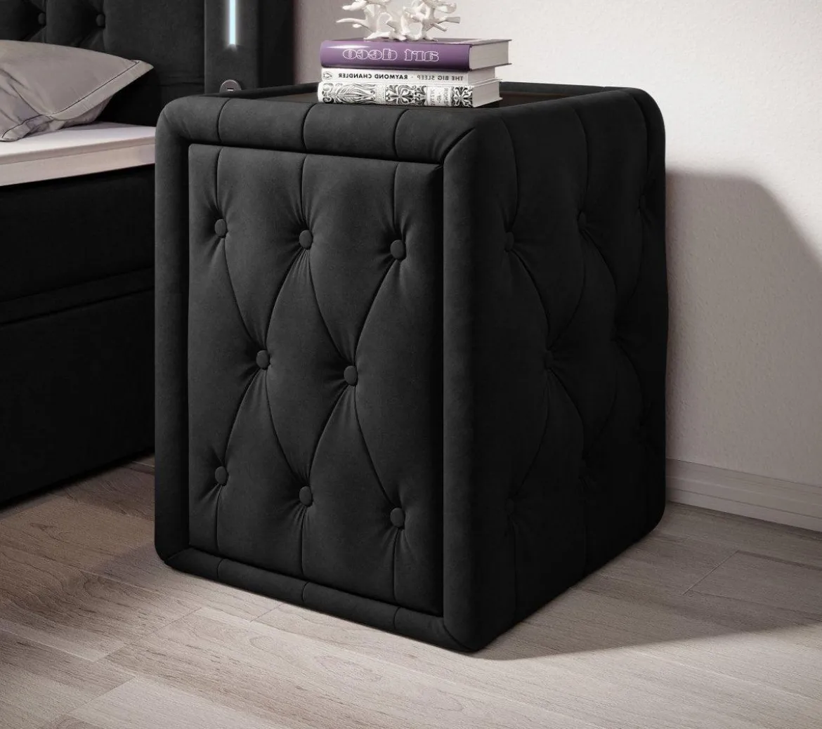 Designer Nachttisch Josy in Samt