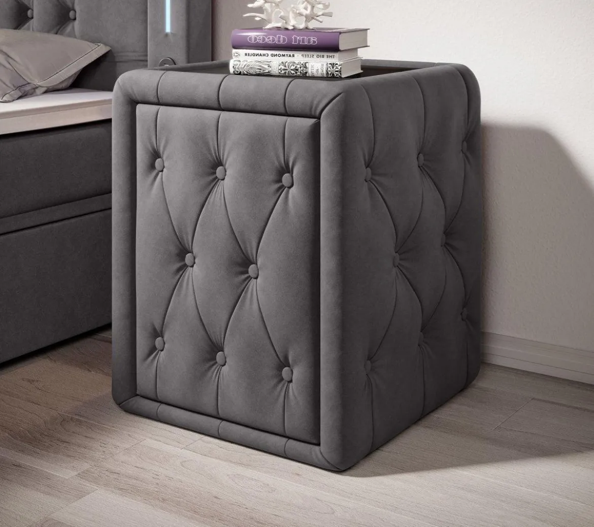 Designer Nachttisch Josy in Samt