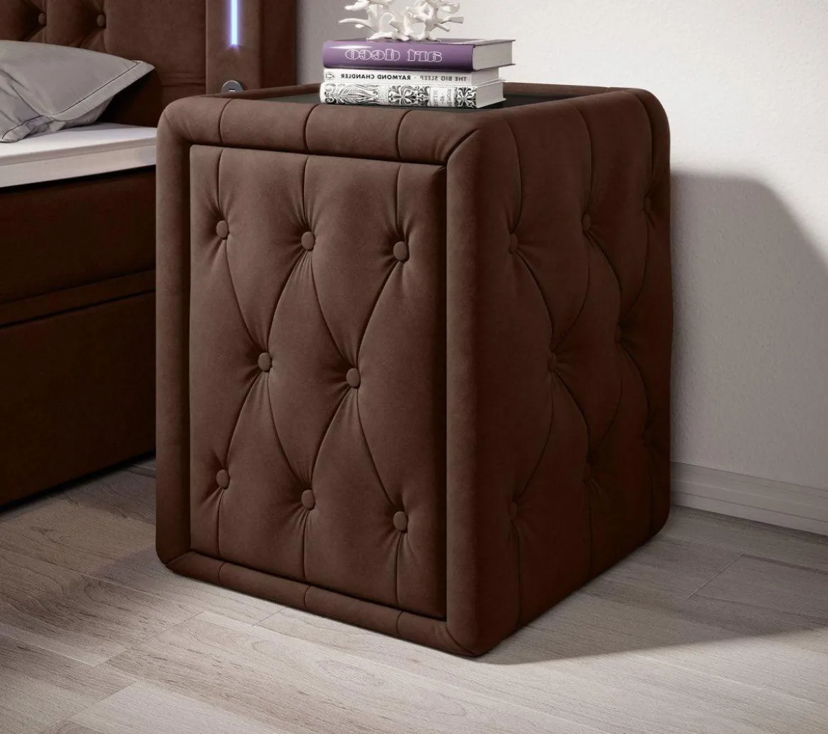 Designer Nachttisch Josy in Samt