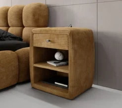 Designer Nachttisch Lilly mit USB Anschluss in Cord
