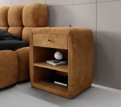 Designer Nachttisch Lilly mit USB Anschluss in Cord