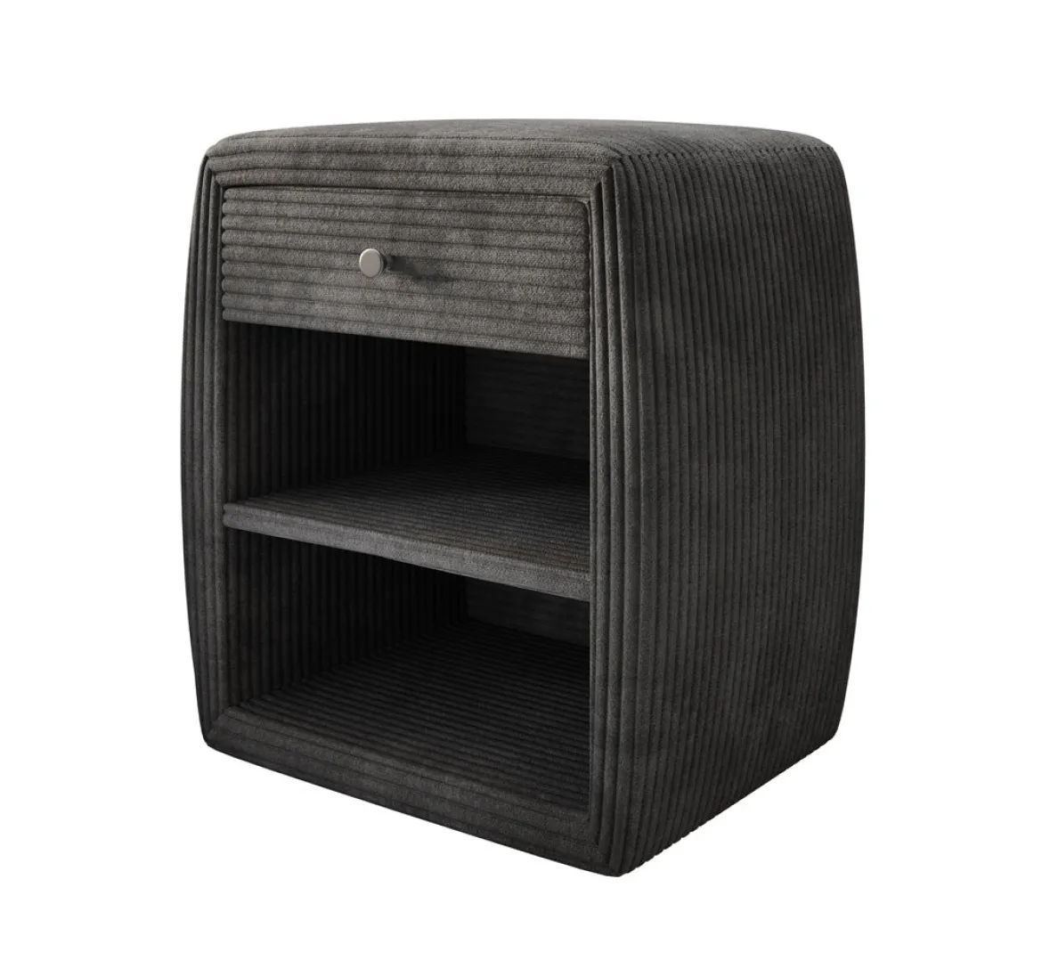 Designer Nachttisch Lilly mit USB Anschluss in Cord