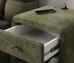 Designer Nachttisch Lilly mit USB Anschluss in Cord