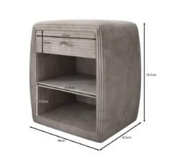 Designer Nachttisch Lilly mit USB Anschluss in Cord