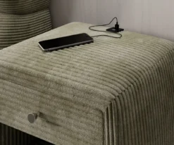 Designer Nachttisch Lilly mit USB Anschluss in Cord