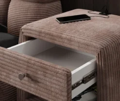 Designer Nachttisch Lilly mit USB Anschluss in Cord