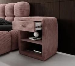 Designer Nachttisch Lilly mit USB Anschluss in Cord