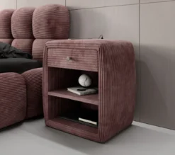 Designer Nachttisch Lilly mit USB Anschluss in Cord