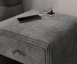 Designer Nachttisch Lilly mit USB Anschluss in Cord